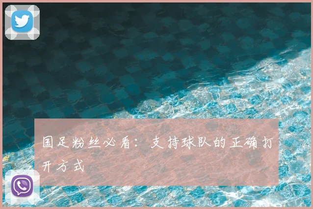 国足粉丝必看：支持球队的正确打开方式